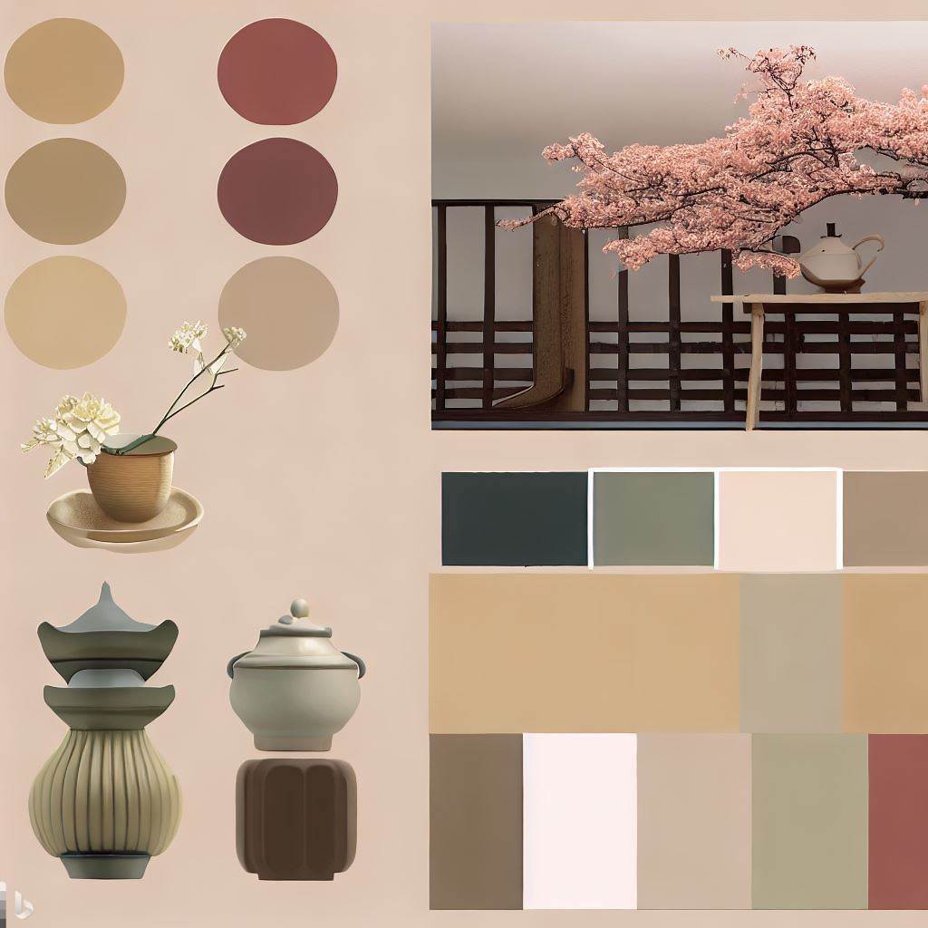 Japandi Style colour palette